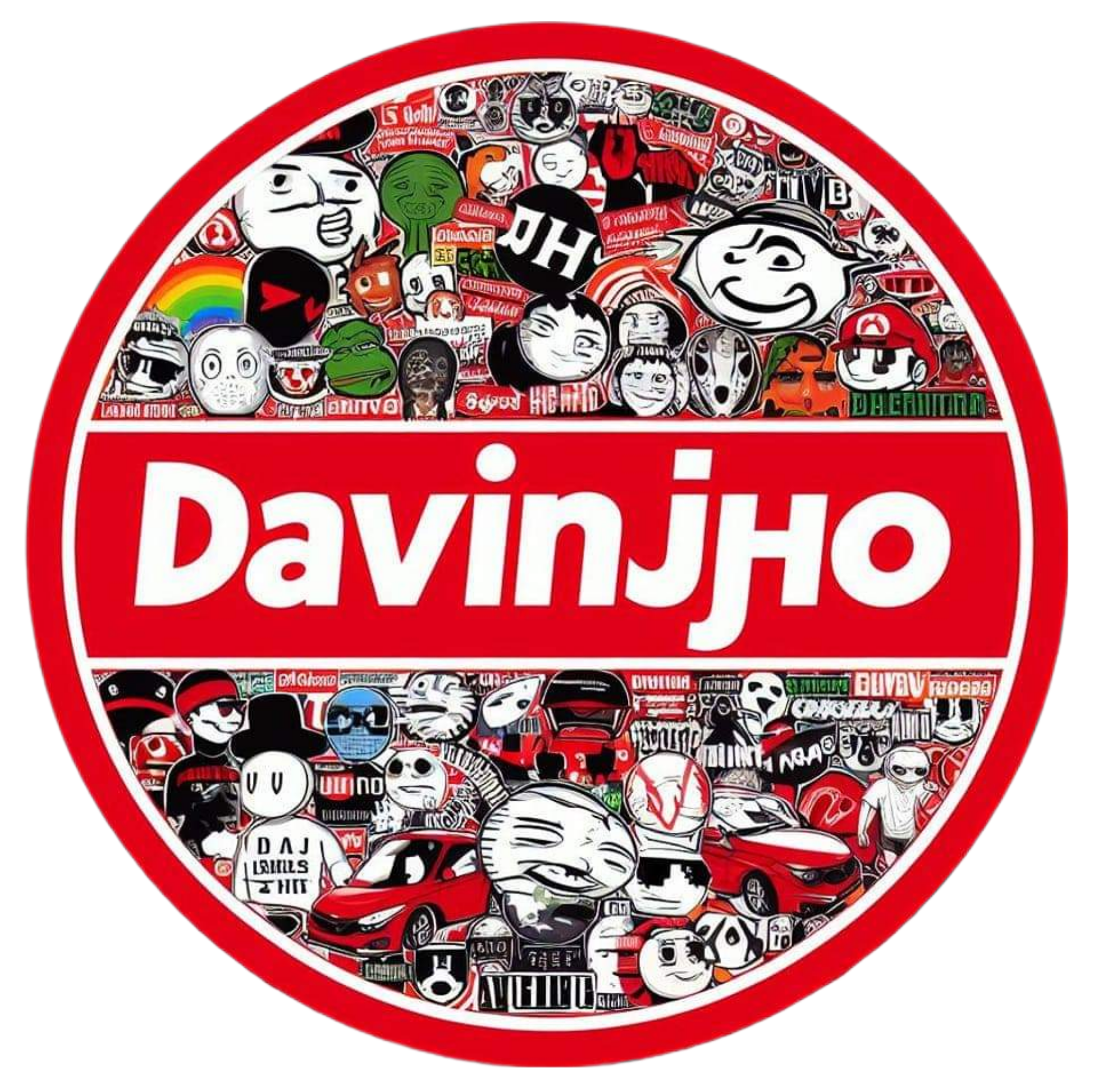 Davinjho logo – official brand for dark humor memes and viral content
