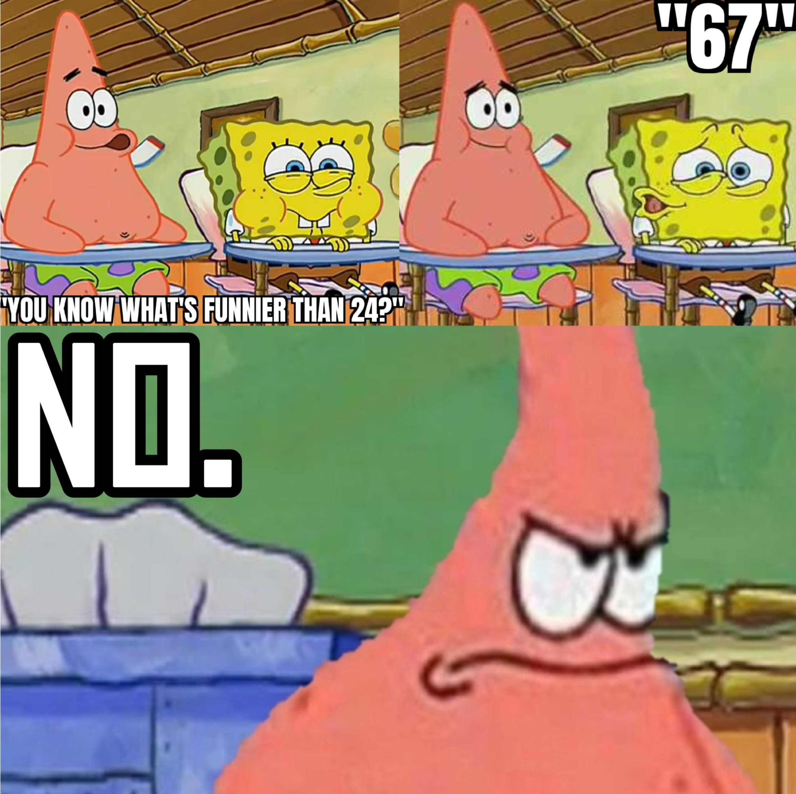 TikTok users shouting “six-seven” as part of the viral meme trend.